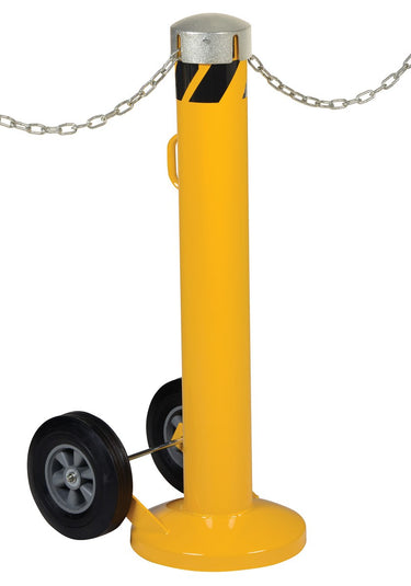 MOVABLE BOLLARD W/ SLOTS 42X5.5 SLV CAP - Model BOLMBJKS4255